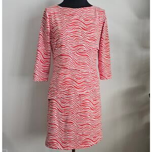 Mint J. McLaughlin Women's Orange Nicola Catalina Cloth Dress 3/4 Sleeves M